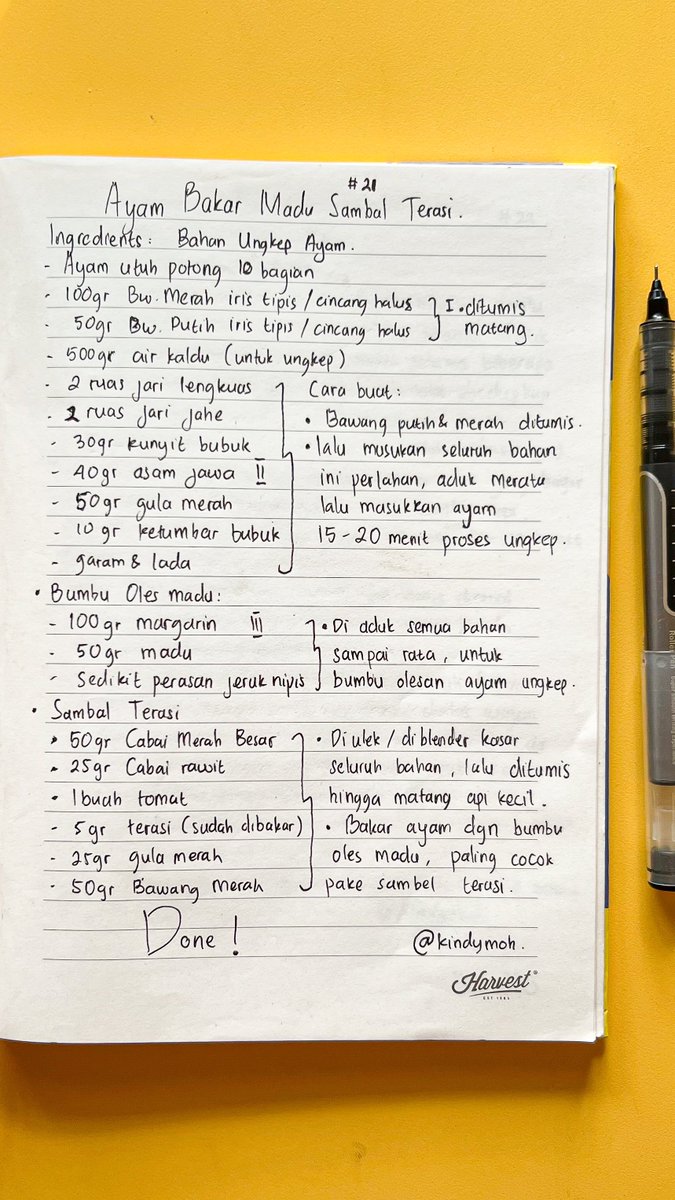 Resep Ayam Bakar Madu Sambal Terasi ayamnya juicy cocok banget pake sambal. Bisa coba bikin di Rumah yaa #masakhariini 🙌

👇🏻RESEP DI BAWAH👇🏻