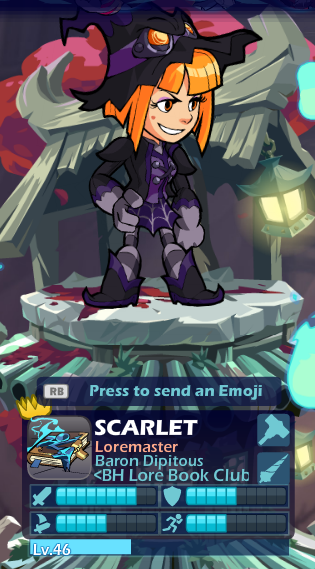 BDipitous's tweet photo. BMG very generously gave me this title early, &amp; I wanted to show it off!

You can also become a loremaster at #BCX2022 in Atlanta, GA later this week! Just be sure to attend the lore panel. 😉

Thanks so much to the devs at #Brawlhalla for this early gift. My new go-to title! 📚 https://t.co/VfZbfolwxb