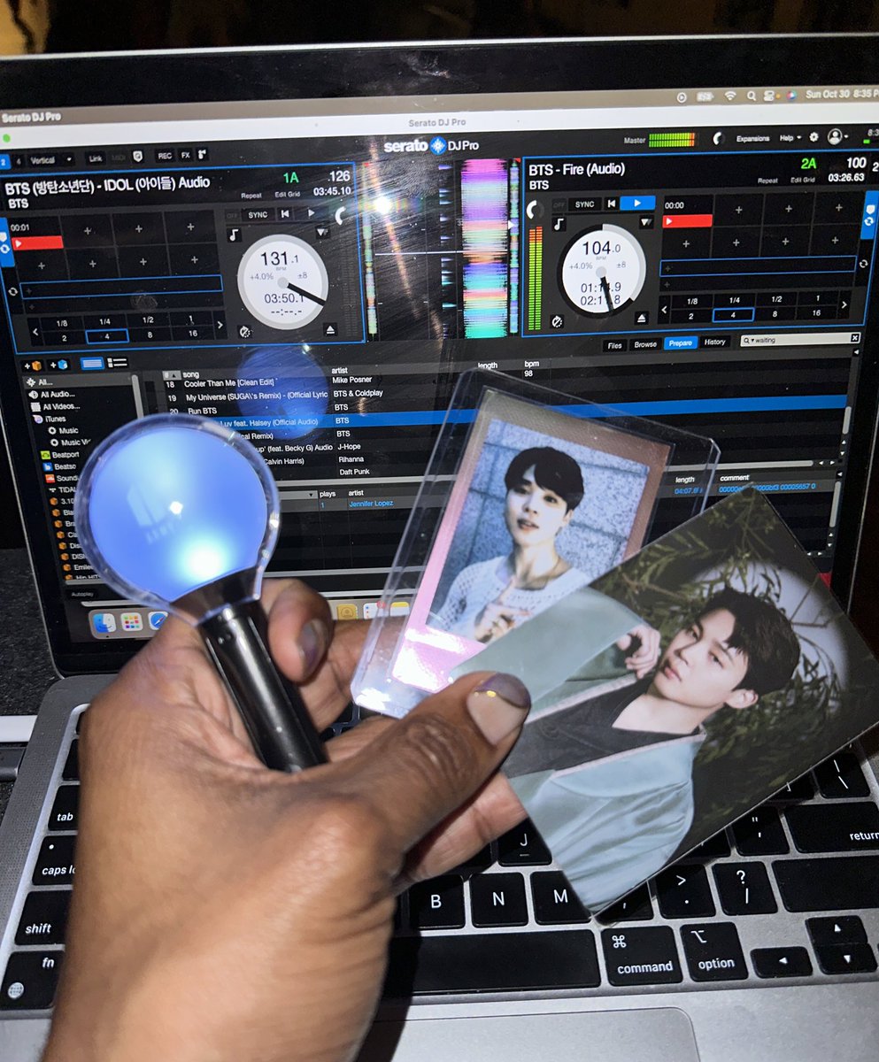 Can you tell the vibe of the party I’m DJing right now?! THEY ARE GIVING ME GIFTS!!! Also, the fact my reputation they knew what to give me 😂 #ARMY @BTS_twt