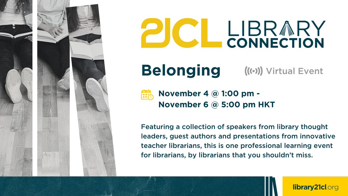 It is not too late to register for the 21CL #library connection online conference
- Get access to all 150+ recordings at the #21CLHK conference
- Certificate for 10 Hours of PD
#inTLchat #TLchat #schoolLibrarian #LibraryTwitter 21c.li/3ch?utm_campai…