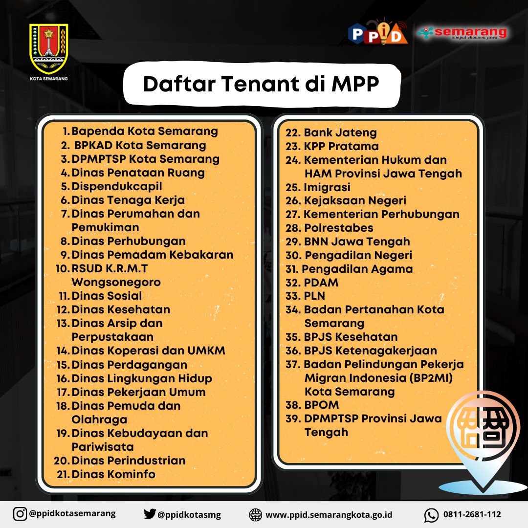 👩‍🦰: "Ada apa aja disana Kak?"

Ada banyaakkk pelayanan. Lengkapnya, bisa lihat daftar tenant di MPP ya.