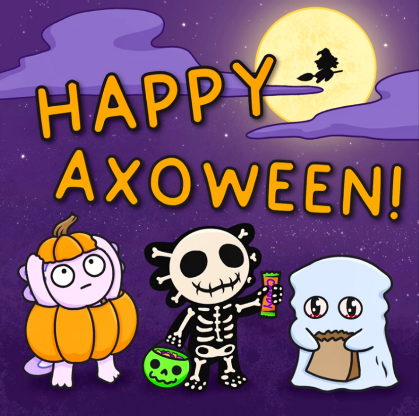 AxolittlesNFT's tweet photo. They're here!

You can now claim your Halloween Axolittles on our website for the next 24 hours - we hope you enjoy them as much as we enjoyed creating them!

https://t.co/RdyxNxTksi

Happy halloween, axofam 🎃 https://t.co/BWewDbbnVr