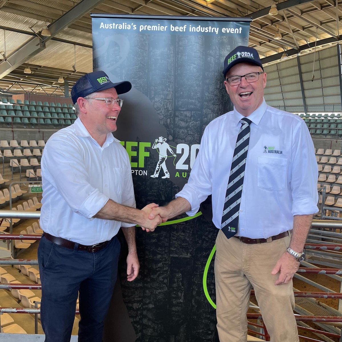 Back in Rocky to announce we’re delivering on our promise to invest $6M to expand @BeefAustralia Week 2024 - a massive trade show for our beef industry.