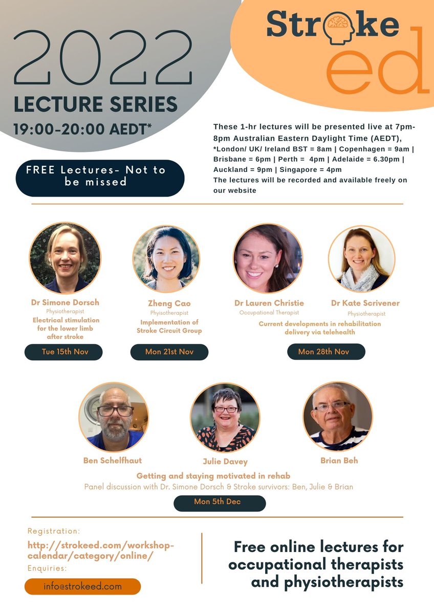 Our next free lecture series - registrations here strokeed.com/workshop-calen…   They will be recorded and freely available on the website after the events.