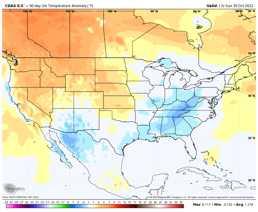 Joe bastardi on twitter for instance the hot summer ended in august