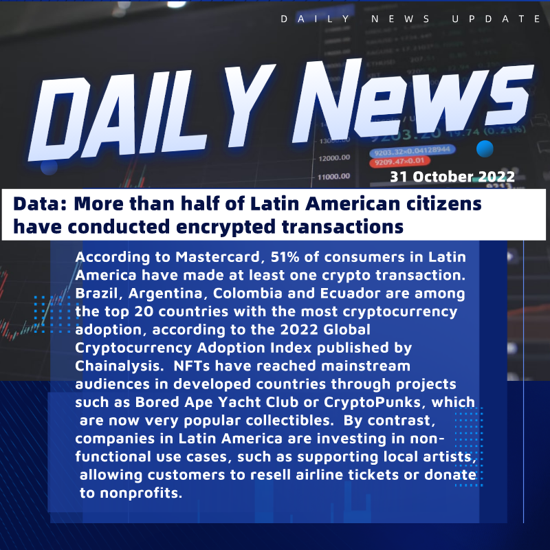 CoinMasterBC_'s tweet photo. Data: More than half of Latin American citizens have conducted encrypted transactions

Follow @CoinMasterBC for more updates!📣

#cryptocurrency #crypto #cryptking #trader #bitcoin #bitcoinlife https://t.co/RtdTh0fmzH