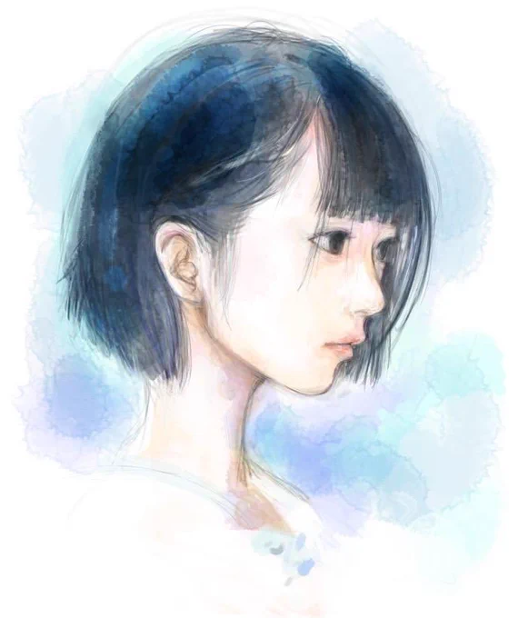 前に描いた、あのちゃんさん。アイコンに使ってもらったよ 