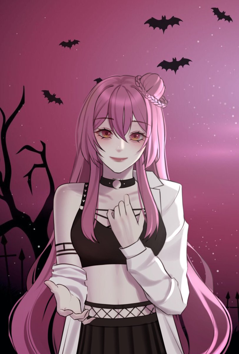 “I would like to take you on a strange journey. Would you come along with me?…..” 🖤🌙✨ Happy Halloween beautiful creatures 🎃🎃🎃🌛🦇 #Artmigo #Vtuber