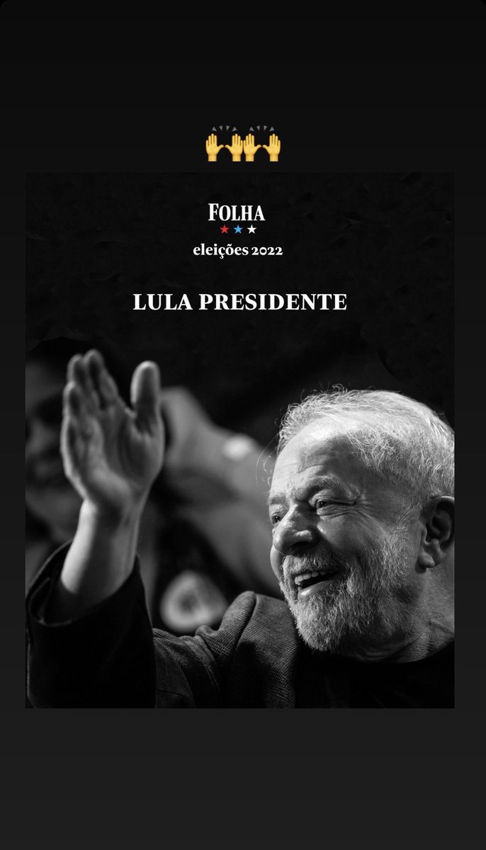 Faz o L imediatamente! 

Kaya Scodelario acaba de comemorar a reeleição do presidente Lula nos seus stories do Instagram ❤️