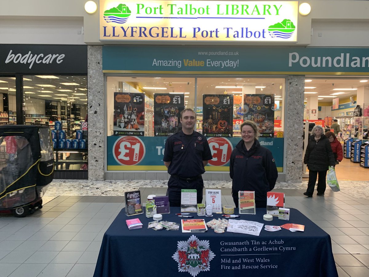 NptSafety's tweet photo. Busy weekend for the Department. Kelly was at the https://t.co/OFuTUwQ9ql Stadium with the Arson Team promoting Op Bang and Mark teamed up with Rachel from Swansea CS for the Mayors Flag raising in Port Talbot for Remembrance Day. @mawwfire @ArsonMaww https://t.co/NyA0wgsegh