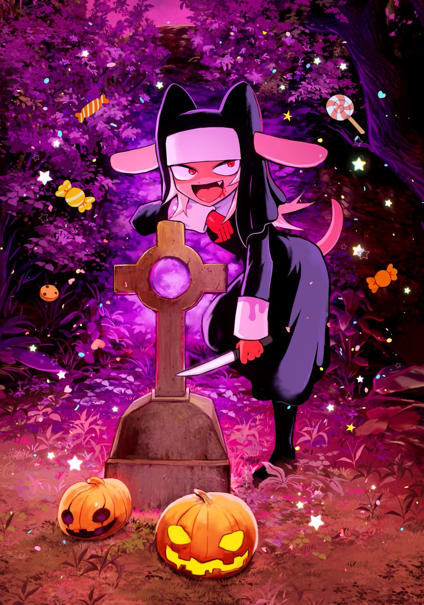 「Happy Halloween#Halloween2022 #Gtsurius創」|機動じつリス🐿個人製作ノベルゲーム『炎獄学園マノモノス』配信中のイラスト