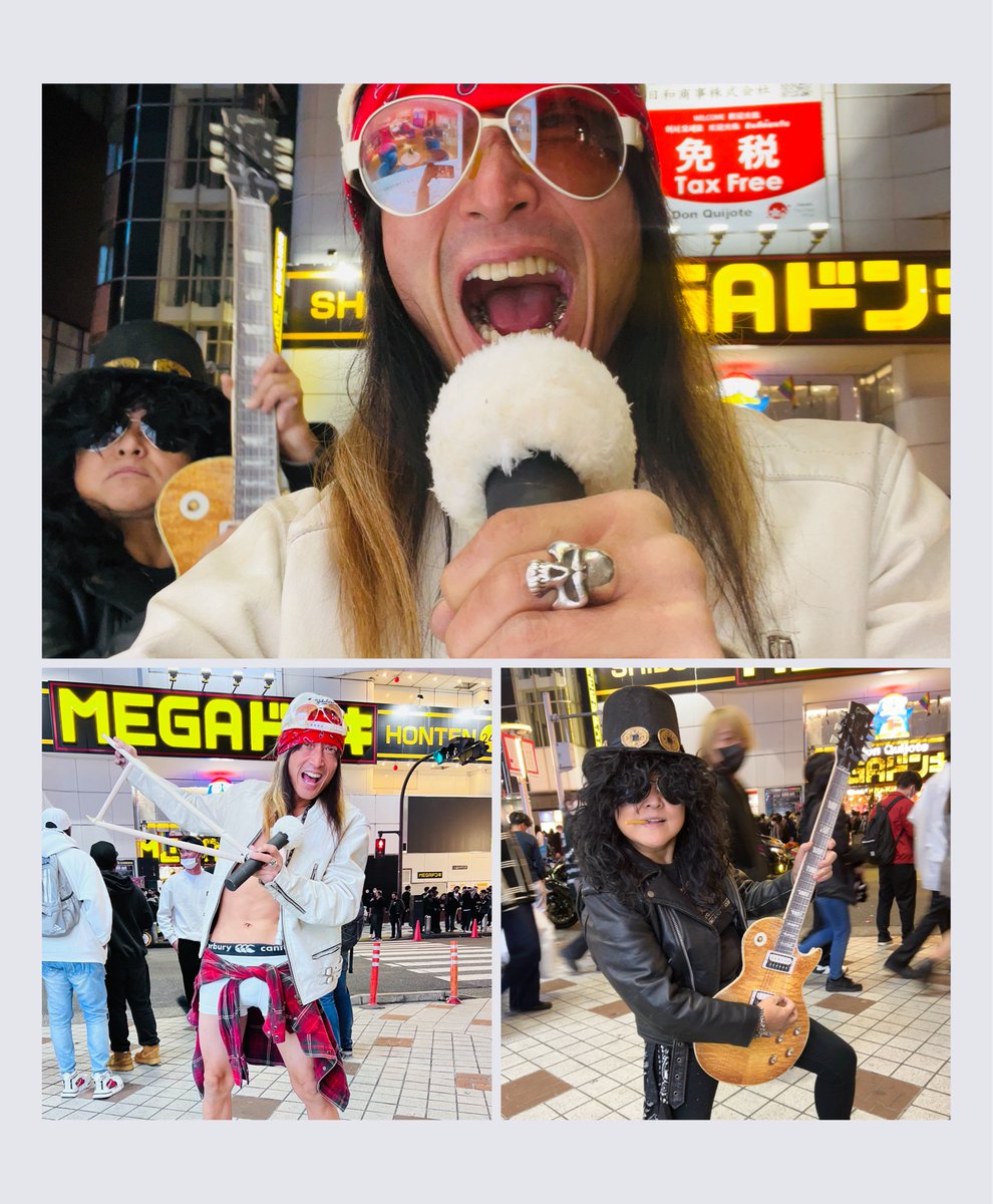 dj_ucky's tweet photo. WELCOME TO THE激安JUNGLE！
#gnr #gunsnroses #AxlRose #Slash #Halloween https://t.co/rM7Lcal666