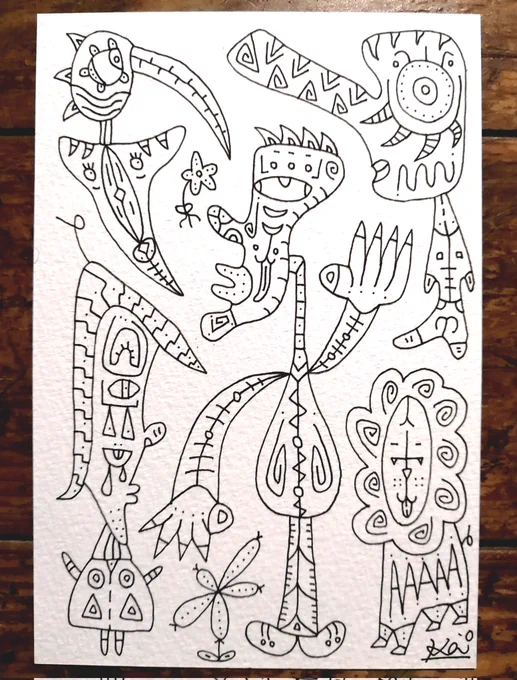 ボールペン一発描き✨ 