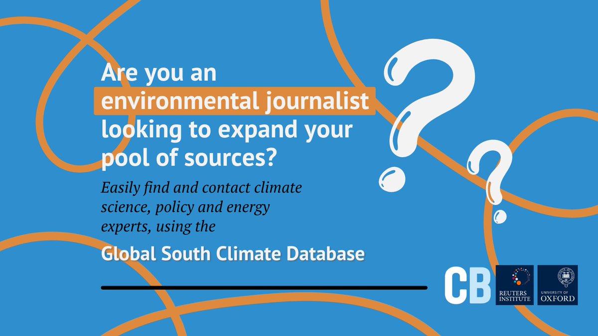 🚨 Just launched 🚨 Global South Climate Database A publicly available, searchable database of experts in the fields of #ClimateScience, policy and energy. ➡️ bit.ly/GSClimateDatab… #GSCD