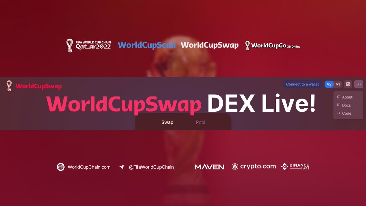 WorldCupChain's tweet photo. 🔁WorldCupSwap is now Live!🔥

👉https://t.co/vYQwqoM0rD

#WorldCup #DEX #Blockchain https://t.co/0jIoGG5XCV
