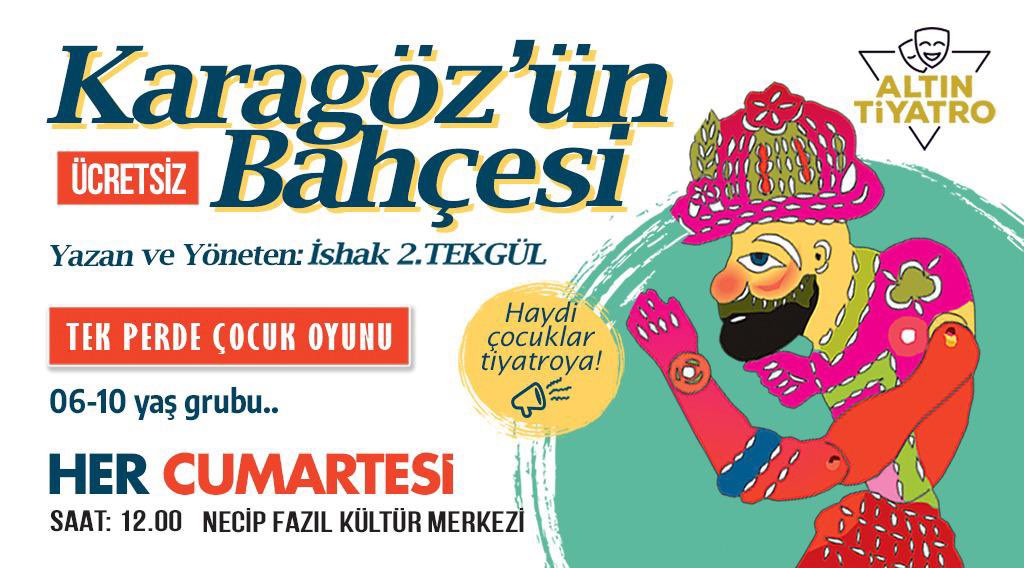 Haydi Çocuklar Tiyatroya🥰

Karagöz'ün Bahçesi oyunu her cumartesi sizler için sahneleniyor🤗
<a href="/asimbalci/">Prof. Dr. Asım Balcı</a>