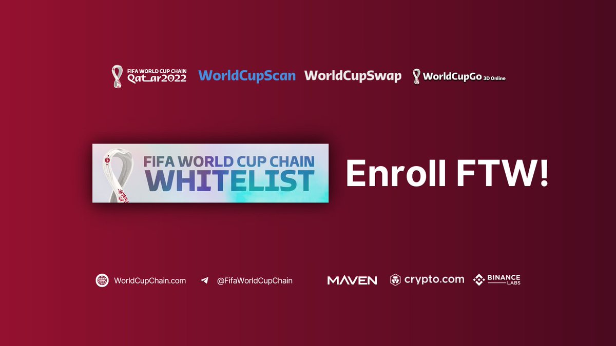 WorldCupChain's tweet photo. 🔥🔥WHITELIST Giveaway🔥🔥 ongoing!

Join us: https://t.co/GePlovQc2L

#Worldcup #Whitelist https://t.co/ZIJxjBm0ze