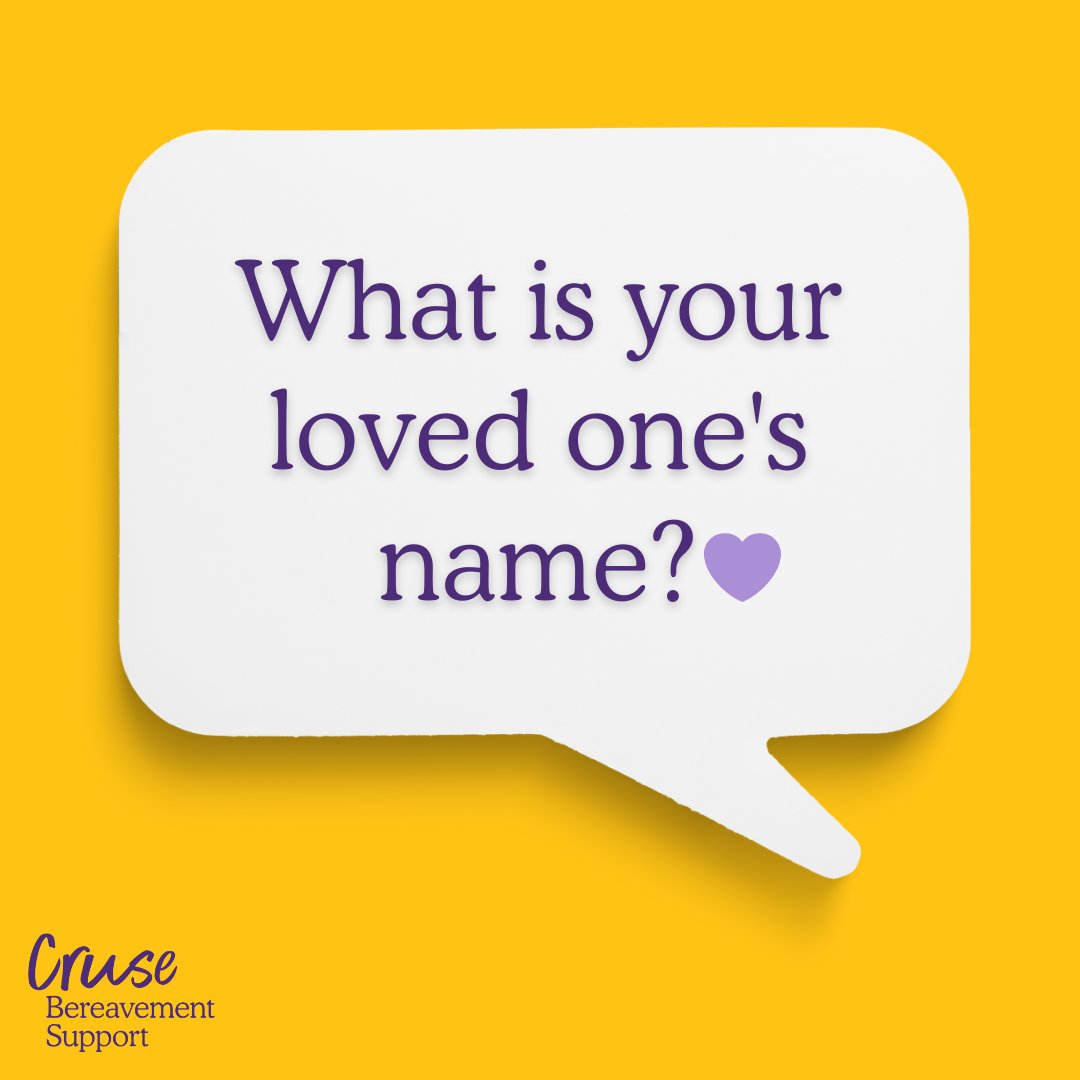 What is your loved one's name? 

We invite you to share your loved one's name in the comments below 👇
 
Take a moment to remember them today 💜