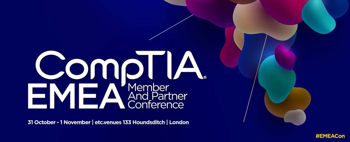 We are live at the CompTIA #EMEACon in London today!

Meet us at stand 7 and don’t miss a great chance to learn firsthand about the latest trends &amp; network with peers.

#CompTIA #CompTIANetwork #comptiaemea #london #inSOC