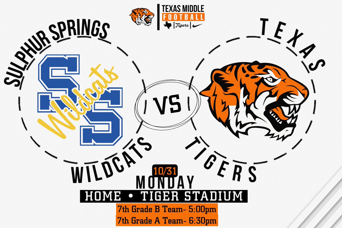 Monday Game Day!!The Final 7th grade game of the season! Go Tigers!