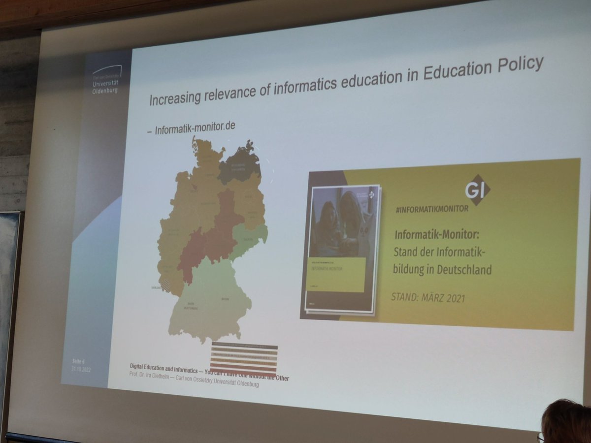 berges_marc's tweet photo. Increasing relevance of Informatics/Computer science education in Germany. @elaine_miller @wipsce2022 #WiPSCE22 https://t.co/aEeZskm4ZT