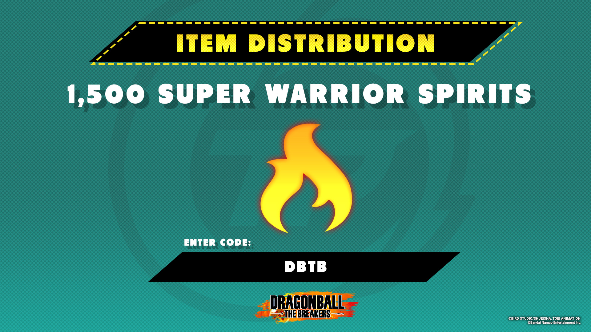 Dragon Ball: The Breakers on X: Item Code Distribution #3 Here is the code  for the #DBTB item for week 3! Enter the following code into the game to  receive this week's