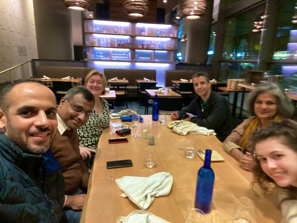 MNikulkova's tweet photo. First night dinner talking science and a bit of everything else 😄 🥂 #astmh2022 looking forward to a great conference ahead! @ASTMH https://t.co/IFTy3QVFTo