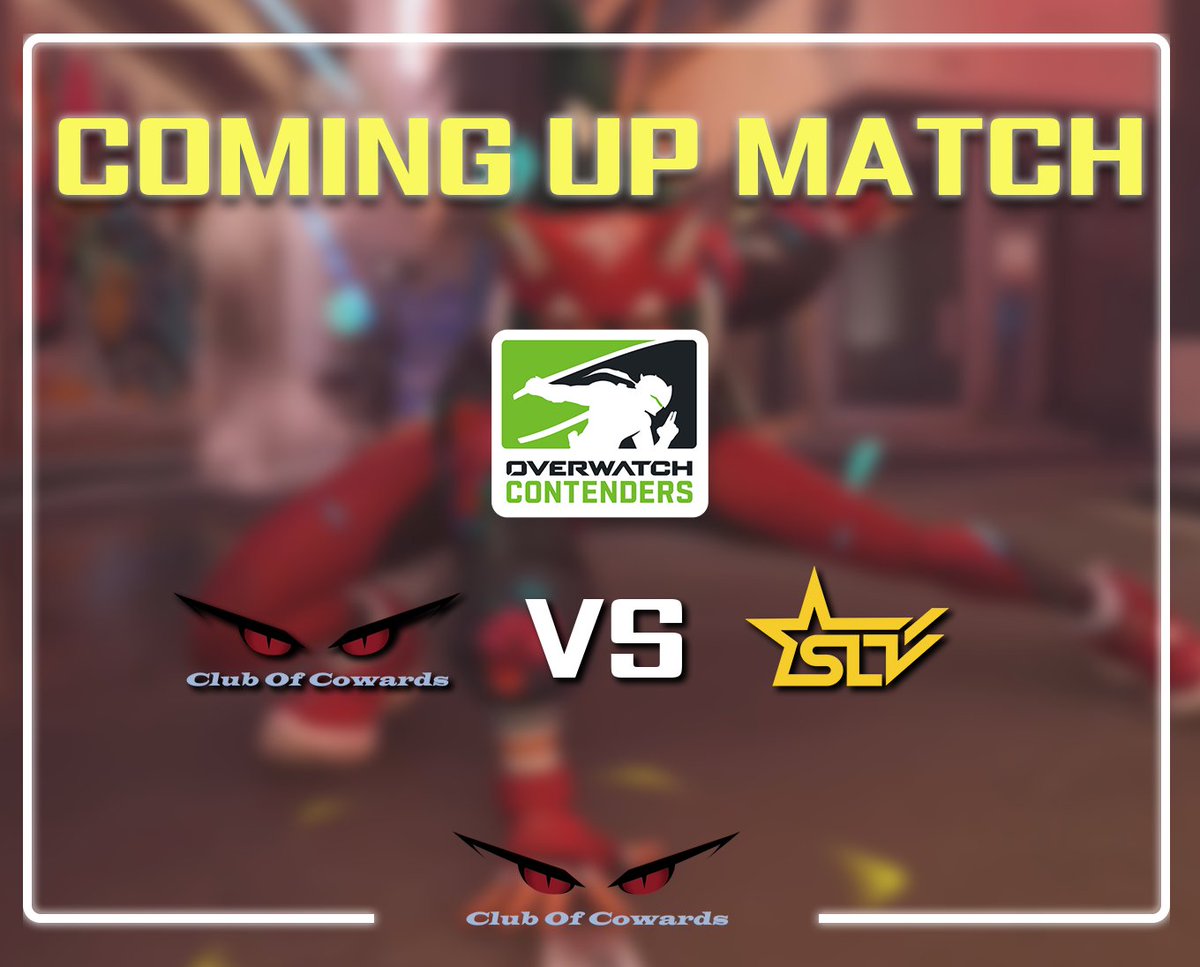 [Today Match]
금일 16시에 오버워치 컨텐더스 예선전 COC 팀과 @SLT_Official_ 팀의 경기가 준비되어 있습니다. 
오늘 경기에서 승리하여 컨텐더스 시즌2 에서 좋은 성과를 보여드리겠습니다. 😃😃