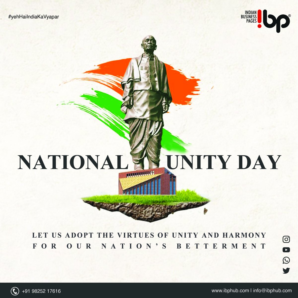ibphubofficial's tweet photo. National Unity Day

Let us adopt the virtues of unity and harmony for our nation's betterment
#nationalunityday #sardarpatel #ibphub #GIDC https://t.co/0i63iHCep7