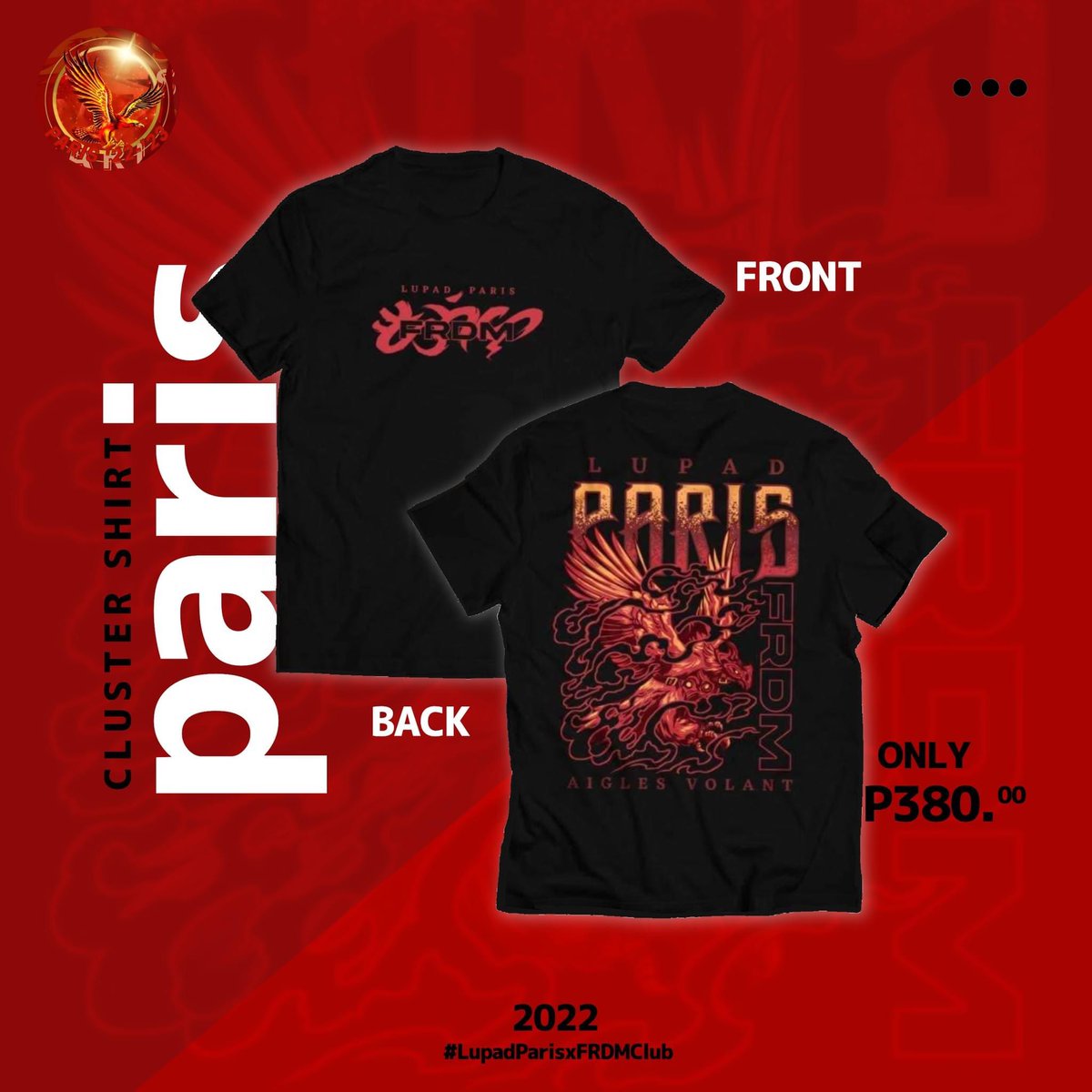 LupadParis's tweet photo. WAKE UP EAGLES! ❤️‍🔥

Introducing the new official merch of the Paris Cluster in collaboration with the Freedom Club. 📸

Buy Now and WEAR YOUR PRIDE!
https://t.co/ayae48nCXM https://t.co/axhTrSs2OX