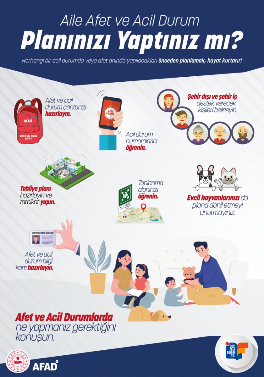 AFADIgdir's tweet photo. Aile Afet Planınızı Yaptınız mı ?
@AFADBaskanlik @igdirvaliligi #Türkiye #AFAD #Iğdır #Aralık #Karakoyunlu #Tuzluca #Afet #Arama #Acil #Müdahale #Kurtarma #AfetlereHazırOl #Eğitim #112acm #Farkındalık #Afetöncesi #Afetsırası #Afetsonrası #Eşya #Sabitleme #Deprem #Tahliye #Önlem https://t.co/u5tHt7N6TN
