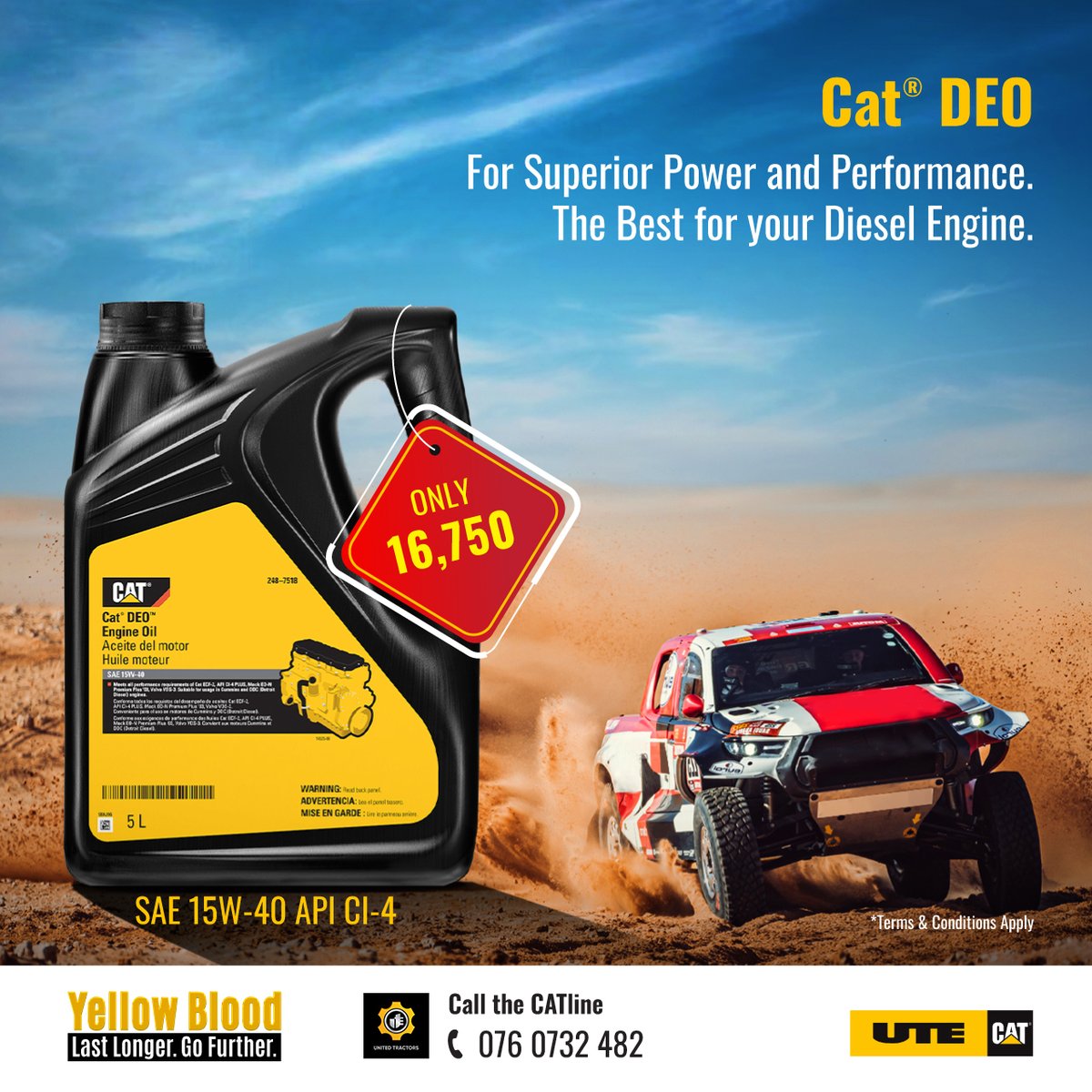 ute_cat's tweet photo. Your diesel engine is in safe hands with Cat® DEO: the best diesel engine oil for an optimum drive, and superior performance.

Yellow Blood - Last Longer. Go Further.

Call the CATline 📞 0760732482

#dieselengine #engineoil #yellowblood #lastlongergofurther #utecat #srilanka https://t.co/XDNkL8xR6q