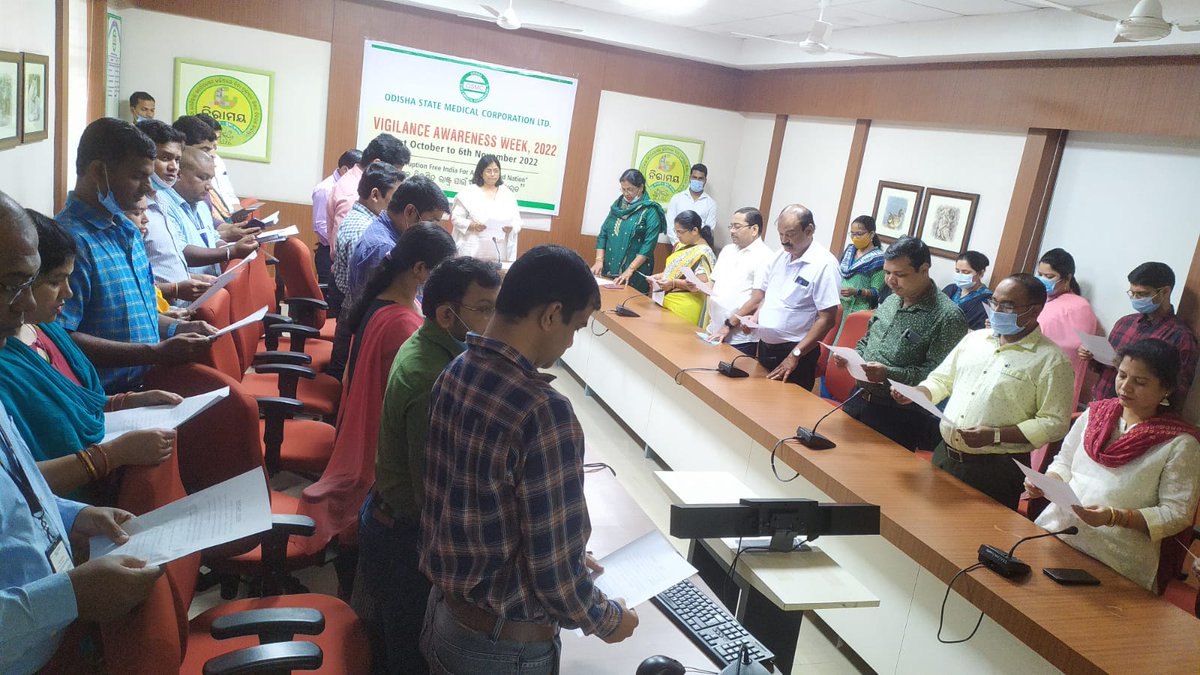 OSMCL1's tweet image. Observance of Vigilance Awareness Week @ OSMCL Hqrs. from 31th October, 2022 to 6th November, 2022