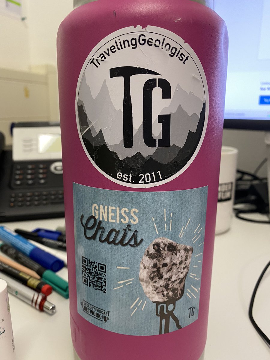 GeoDrB's tweet photo. Can’t choose between my #GneissChats stickers or my mug with the paper @silvia_volante and I wrote as a team! https://t.co/JJvu0kCmUU