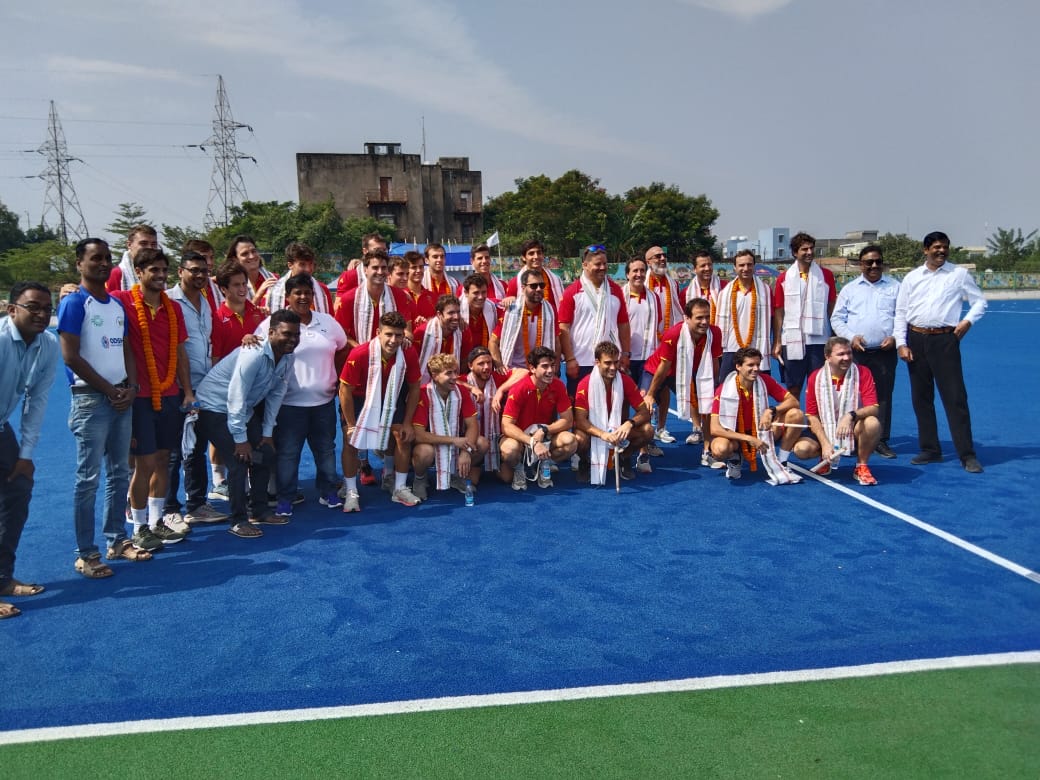 The Spain team visited the students at the KIIT facility campus today, 31 October, at 10:00 AM during their morning prayers.

#HockeyIndia #IndiaKaGame #FIHProLeague <a href="/CMO_Odisha/">CMO Odisha</a> <a href="/sports_odisha/">Odisha Sports</a> <a href="/IndiaSports/">Dept of Sports MYAS</a> <a href="/Media_SAI/">SAI Media</a>