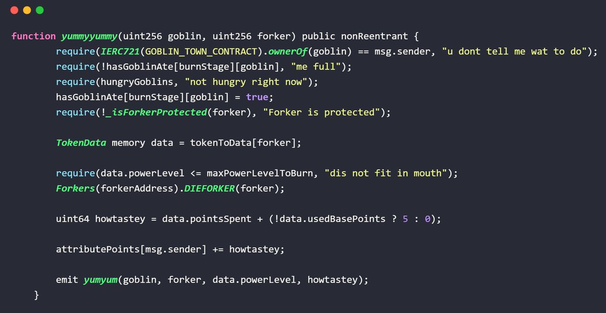 Your floor forkers are at risk of being eaten (burnt) by <a href="/goblintown/">goblintown</a> goblins

Make sure your power level is atleast 35 to ensure safety.... for now.

<a href="/kingkong45_eth/">King Kong👑</a> Will you feed your hungry goblins with tasty floor forkers?