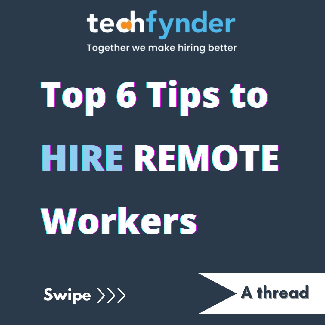 TFynder's tweet photo. Find out Exclusive Tips from #techfynder to Hire Remote Workers.
#remoteworker #tipstohire #hiringprocess #hiringremotely https://t.co/D5Y0wjhYCR