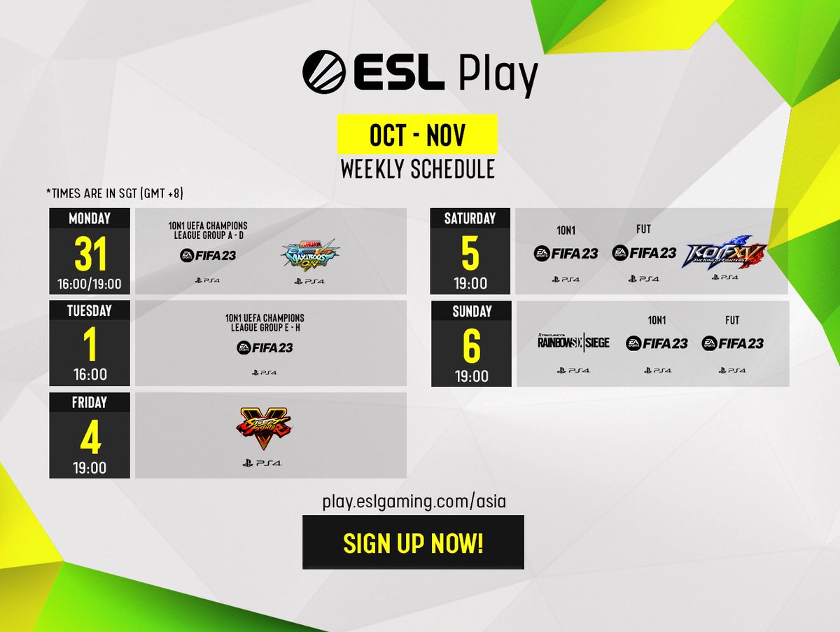 Kick off your FIFA 23 career with us at #ESLPlay Sign up or see the full details 👉 play.eslgaming.com/asia