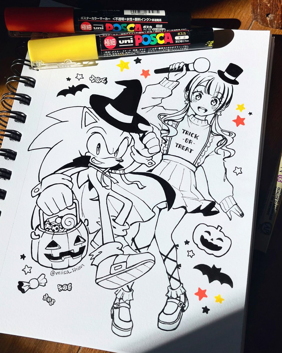 #inktober2022 day 31: SONIC x Halloween gal

Happy Halloween!🎃🌟 I wanted to draw one last time to thank those who enjoyed my inktobers (even tho I skipped 3 weeks)! I've been busy and enjoying my days in Japan but I hope everyone has a safe Halloween!
#Sonic #SonicTheHedgehog 