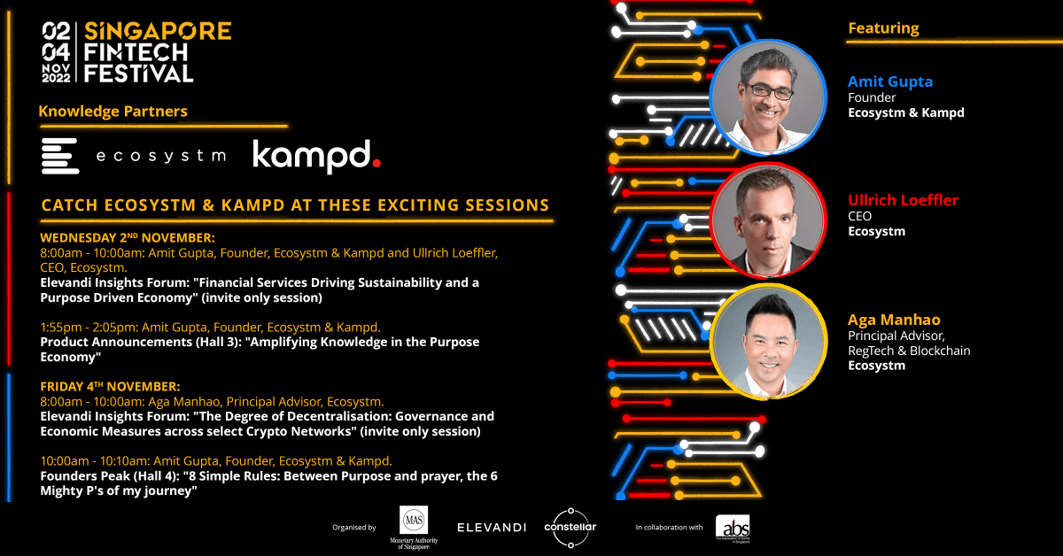 Ecosystm (@ecosystm360) on Twitter photo The <a href="/sgfintechfest/">Singapore FinTech Festival</a> 2022 kicks off this week!
Ecosystm and @KnwldgAmplfd are excited to be a part of the largest FinTech event in the world.
Catch us in action at invitation-only ThinkTanks.
We’ll be there – will you?
bit.ly/3VkRmNo
#SFF #SFF22 #SFF2022 #SGFintechfest The <a href="/sgfintechfest/">Singapore FinTech Festival</a> 2022 kicks off this week!
Ecosystm and @KnwldgAmplfd are excited to be a part of the largest FinTech event in the world.
Catch us in action at invitation-only ThinkTanks.
We’ll be there – will you?
bit.ly/3VkRmNo
#SFF #SFF22 #SFF2022 #SGFintechfest