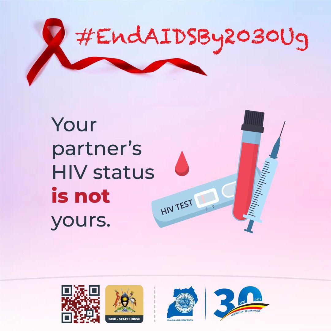 Do you know your #HIV status?

📌Remember,  your partner's status is not yours, get tested today!!

#EndAIDS2030Ug 

7 days ⏰️ to the National HIV/AIDS Symposium.

Click  link bellow to register for the Symposium 👇🏾

nhas2022.uac.go.ug/index.php/pages.