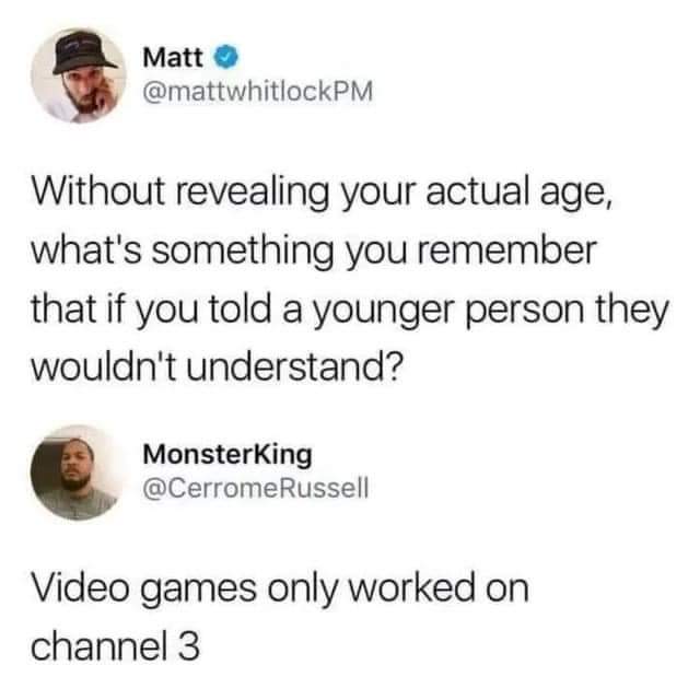In my day there wasn't peacock
We had a movie store while we go
And rent movies
Also there was a video game system
Called a GameCube
There was a game called get crazy taxi
Way before we had a Uber https://t.co/RR9q4qwesj