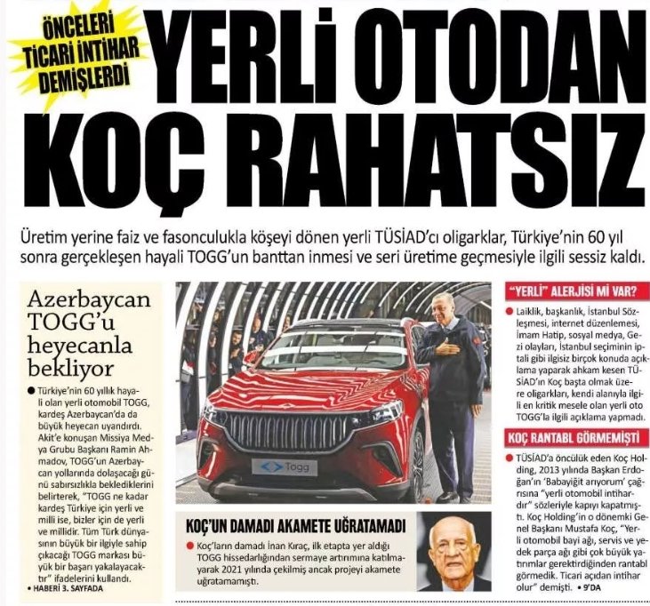 .
.
Yerli ve Milli olanlar gurur duyup sevinirken bazılarının rahatsız olması normal.
.
.
.
Kıraç, Stadı Erdoğan, Ak-it, Şantaj Kaseti, İsmail, Osman Kavala, Merve Dizdar, #Cici, Atatürk, Erbakan, Araplar, Güney Kore, Ağzına, Devrim, Elhamdülillah, #BurakHaktanır, #HaddiniBilTRT