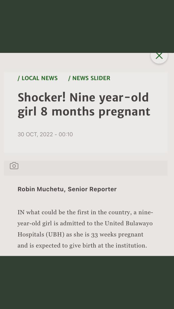 Do not protect the perpetrator he should be found and punished. This is a call to every citizen to be watchful  and protect our girls. These cases are just too many for a country that has high literacy rate. Vakadzi muripi zvakadai zvichiitika kuvana?
