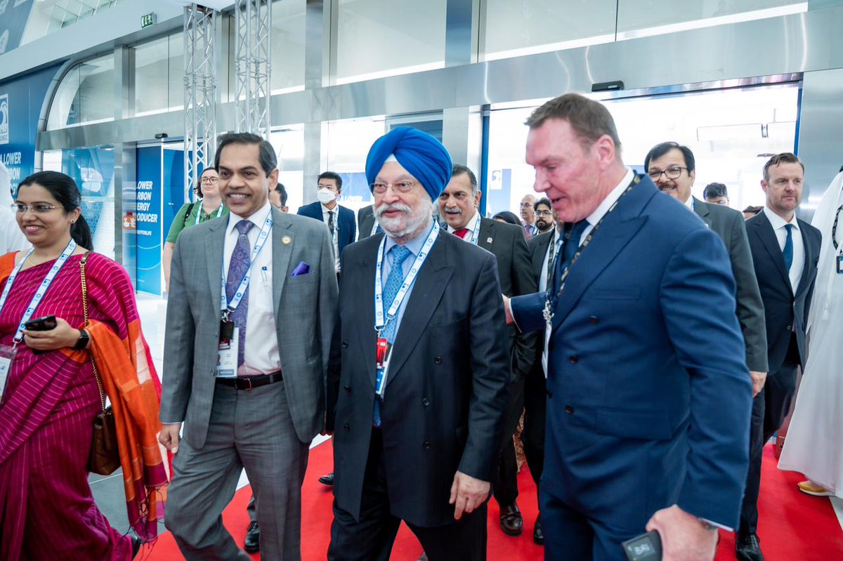 India Pavilion @ADIPECOfficial is now open! Hon. Min @HardeepSPuri @PetroleumMin inaugurated the India Pavilion, showcaing the Indian petroleum and petrochemicals industry. Visit now!