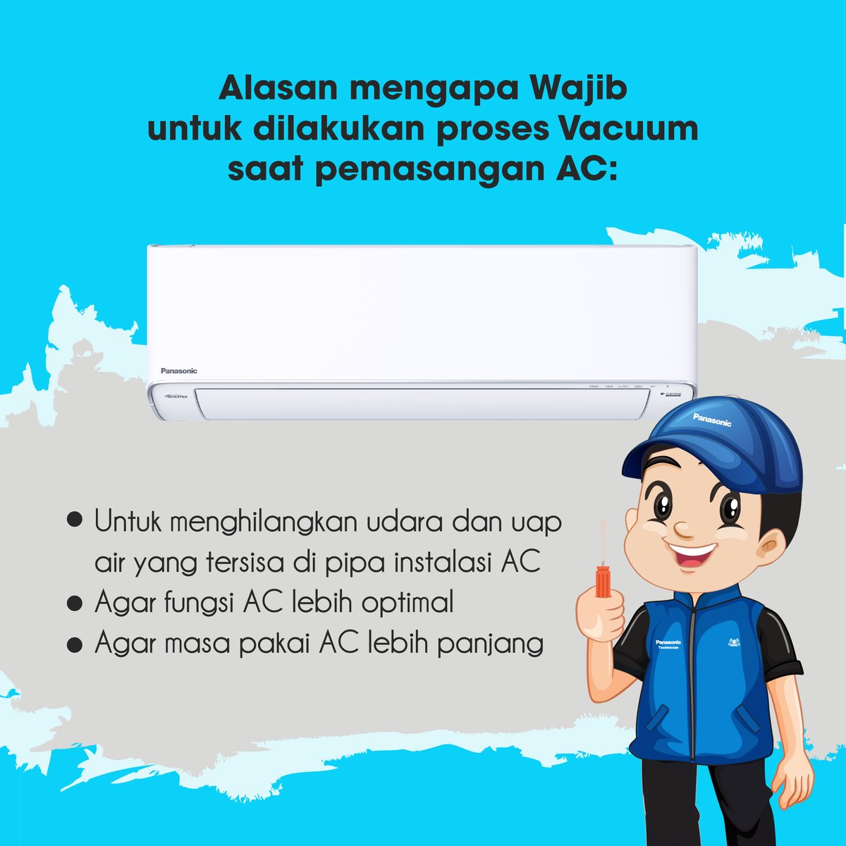 IDPanasonic's tweet photo. Penanganan yang tepat menghasilkan kinerja AC yang maksimal ✨✨✨
#PanasonicAlwaysSupportYou #PanasonicService #LiveYourBest #PanasonicAja #Idpanasonic #nyatakualitasinovasi https://t.co/1pyJT4PfgS