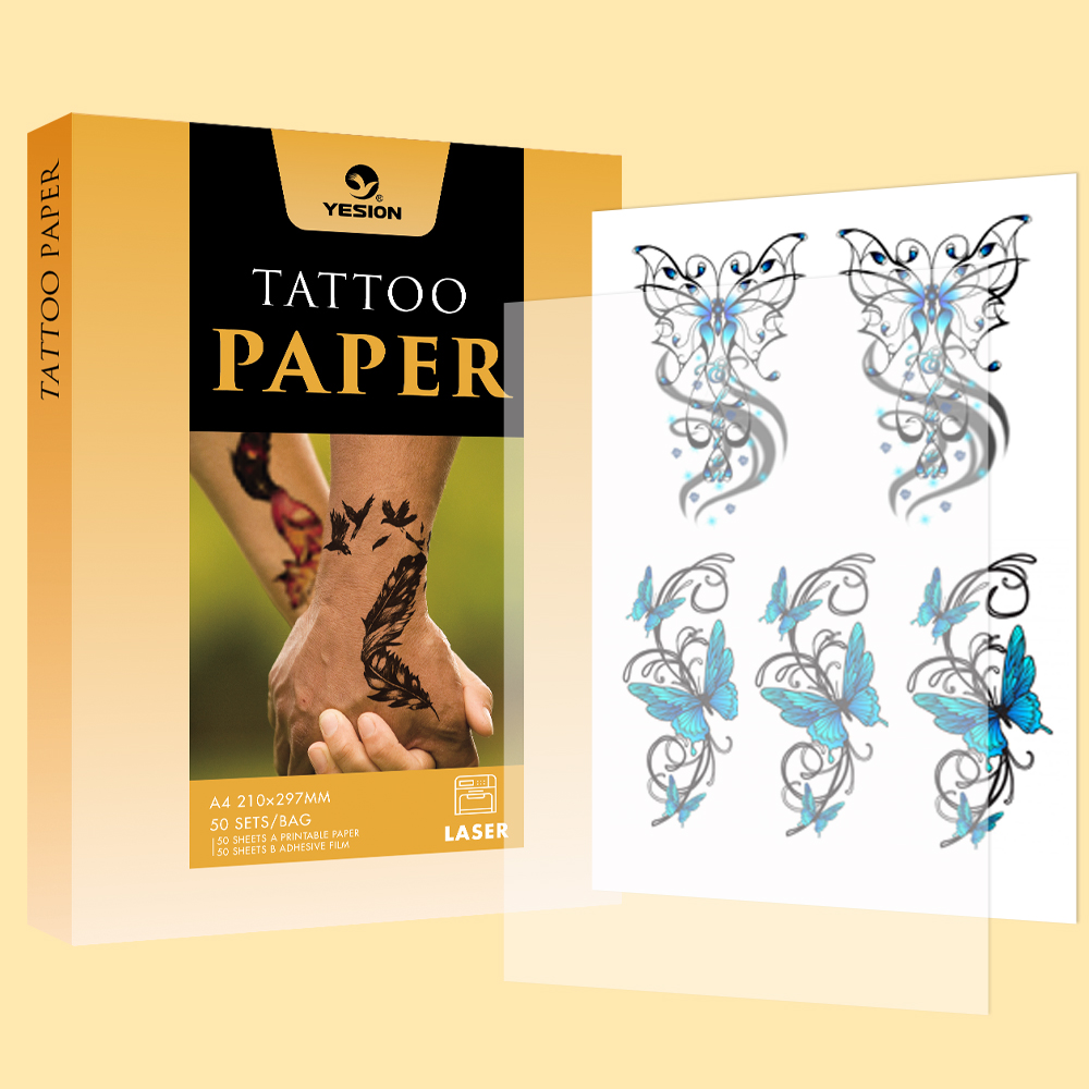yesion06's tweet photo. YESION Printable Tattoo Paper for Laser printer?
#lasertattoopaper #tattoopaper #printabletatoopaper #waterslidedecals #tattooideas #bodyart #tattoo #diytattoo
The tattoo paper set includes printable A paper and adhesive B foil. https://t.co/CbV4DviQL3