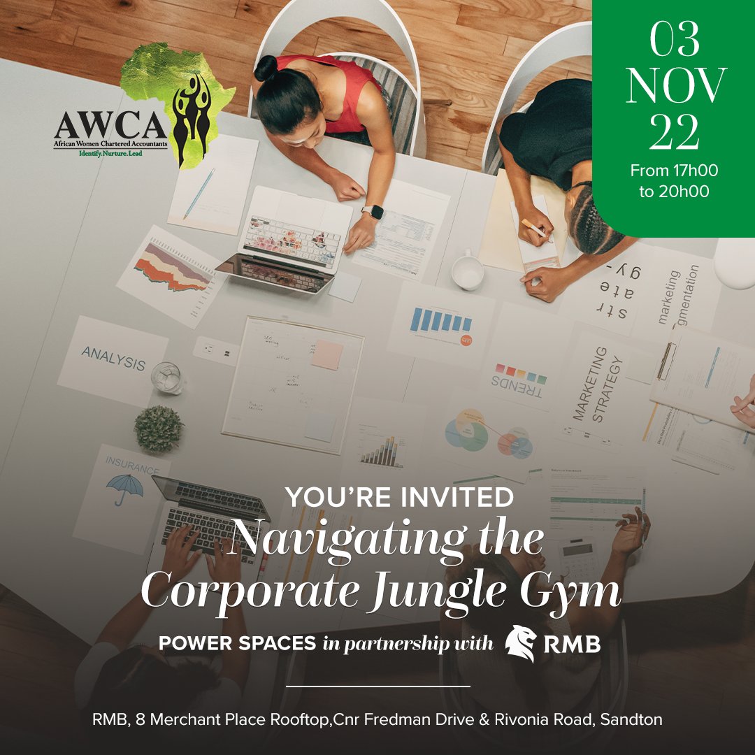 Joburg, it’s your turn to be treated to our Power Spaces event — themed ‘Navigating the Corporate Jungle Gym’ — this coming Thursday!

Let’s mingle and have those all-important conversations. 

 ‼️Register here: bit.ly/3U5MwC8