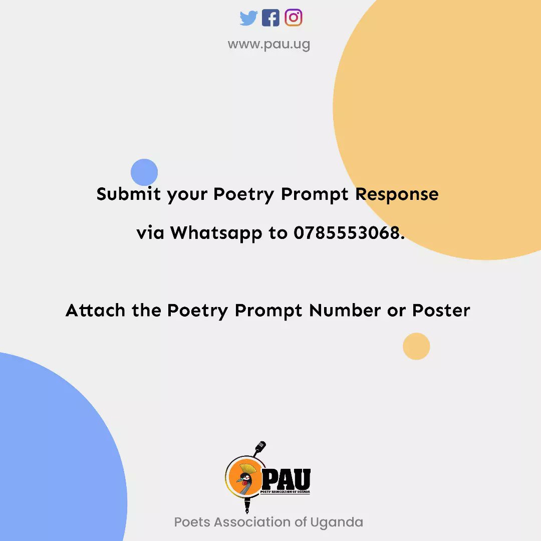 Because #ItsNotJustAPoem, type/write/voice it with no fear. 

#Poetry #Spokenword #SpokenwordArtist #Writing #TheCML #PoetryWorkshop #poetryprompt #poetsassocciationofuganda #poetryprompt002 @UgandaPoets