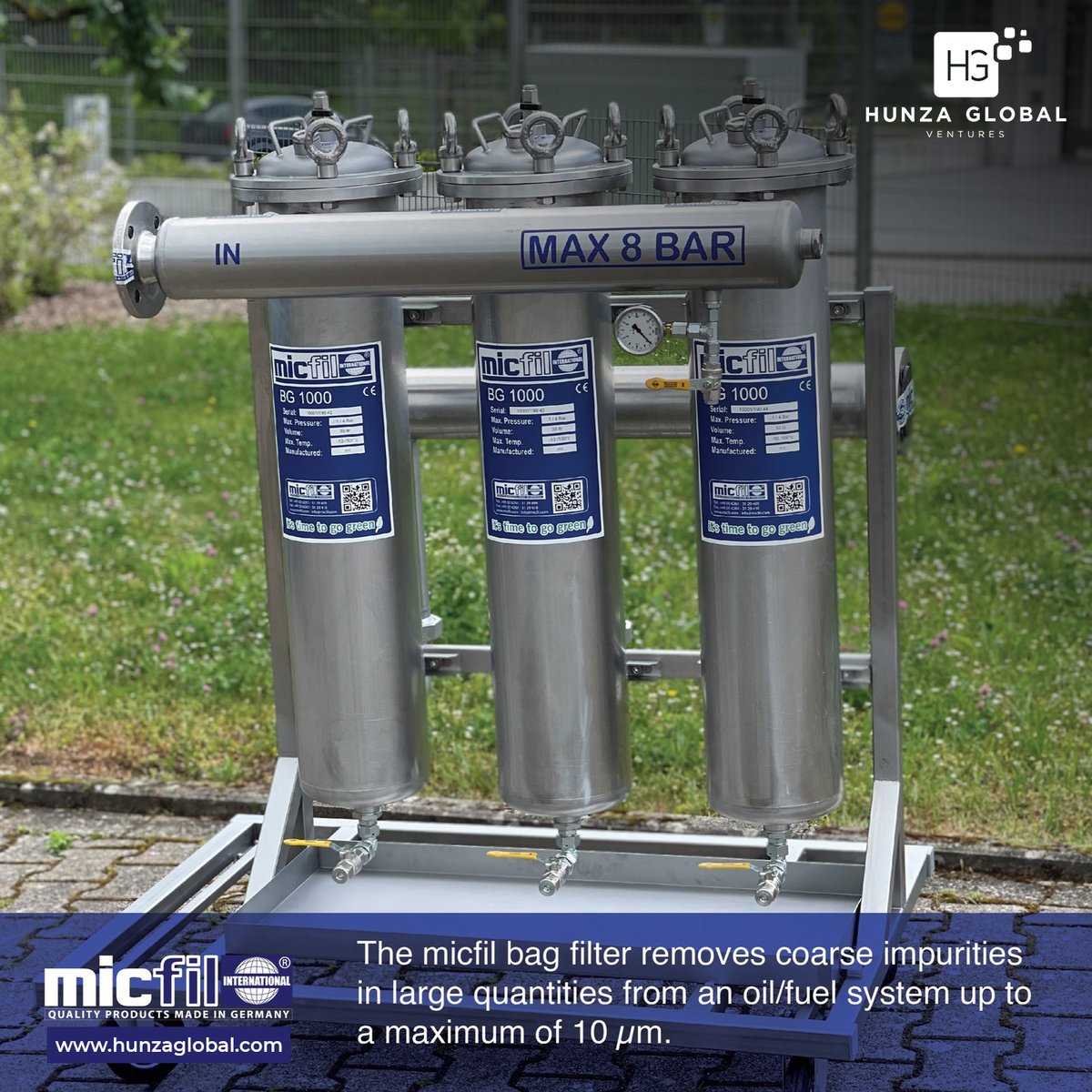 The micfil bag filter removes coarse impurities in large quantities from an oil/fuel system up to a maximum of 20 µm.

#micfil #micfilultrafinefilters #micfilultrafinefiltersgmbh #itstimetogogreen #bagfilter #bagfilters #dubai #fuelfiltration #dieselengine #fuel #sustainability
